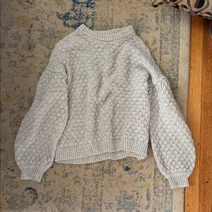 a new day Light Gray Textured Sweater
